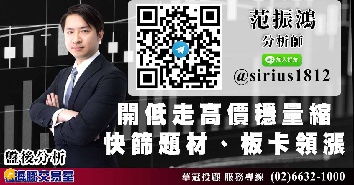 開低走高價穩量縮 快篩題材、板卡領漲 (圖)