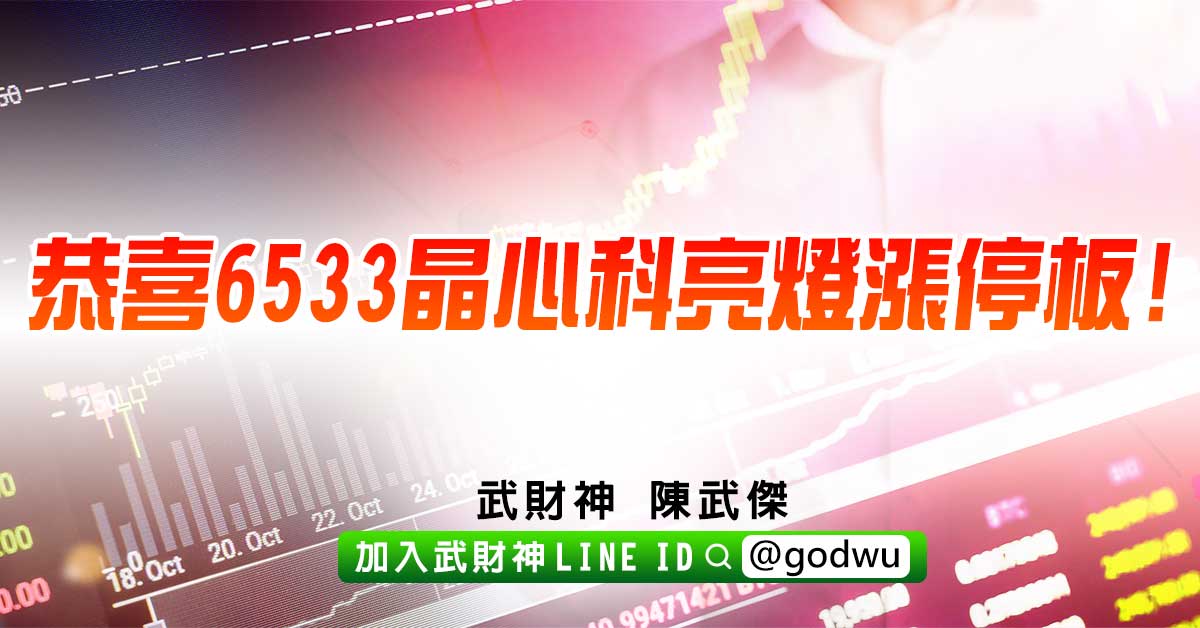 恭喜6533晶心科亮燈漲停板! (圖)
