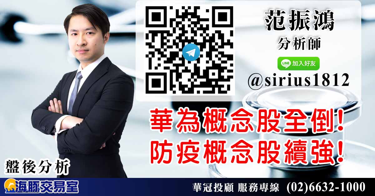 華為概念股全倒 防疫概念股續強! (圖)