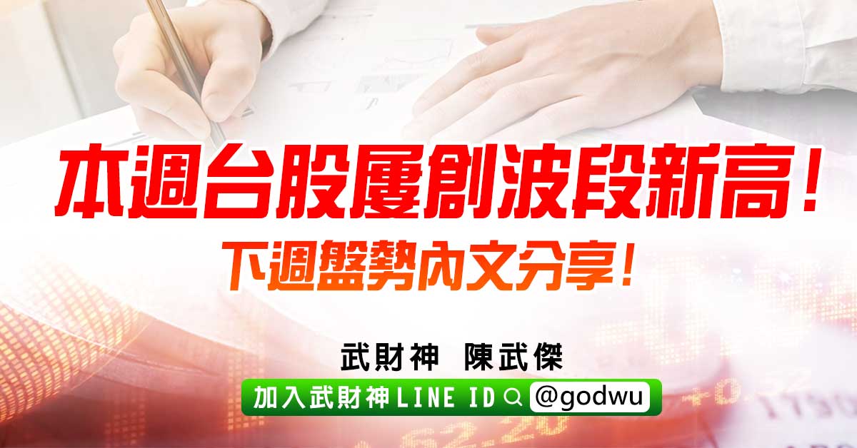本週台股屢創波段新高!下週盤勢內文分享! (圖)