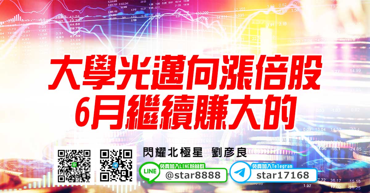 大學光邁向漲倍股，6月繼續賺大的