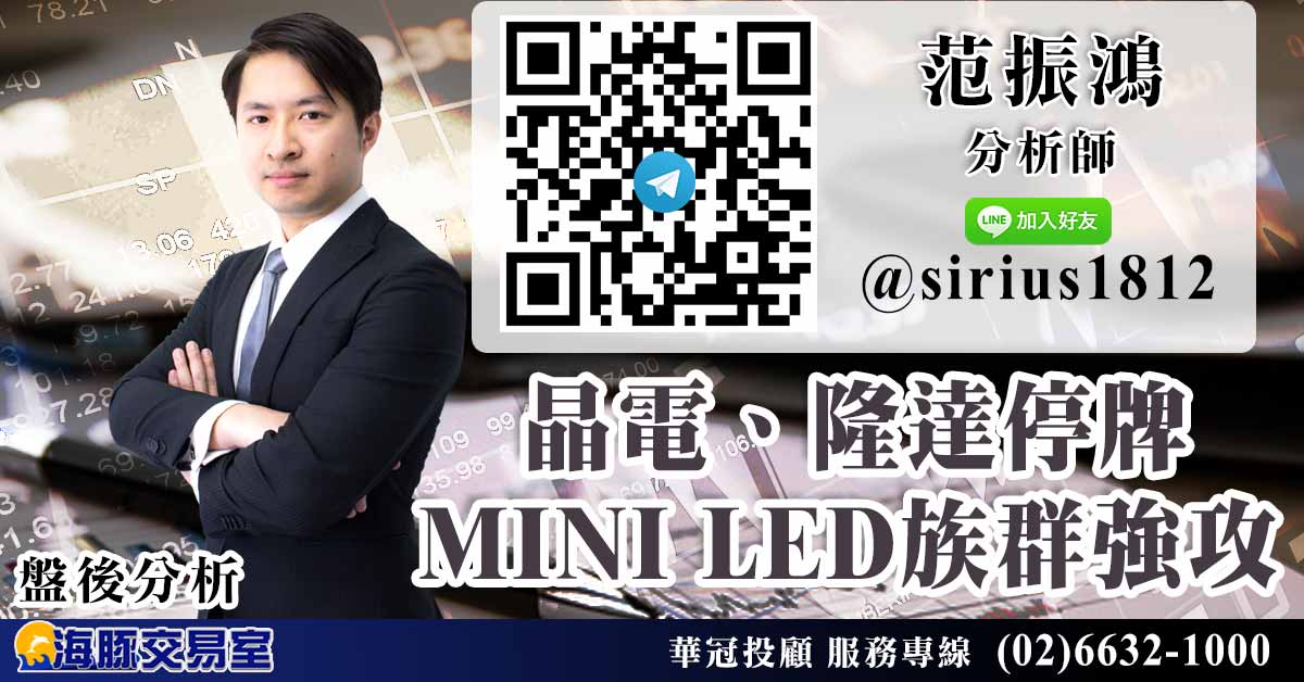 晶電、隆達停牌 MINI LED族群強攻 (圖)
