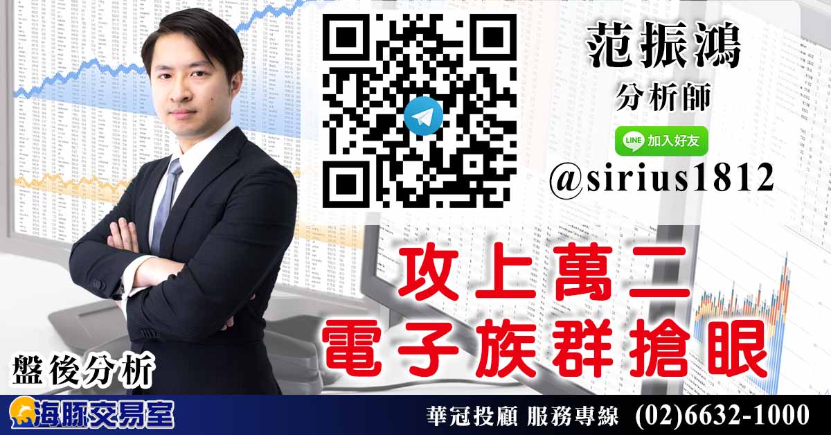 攻上萬二 電子族群搶眼 (圖)