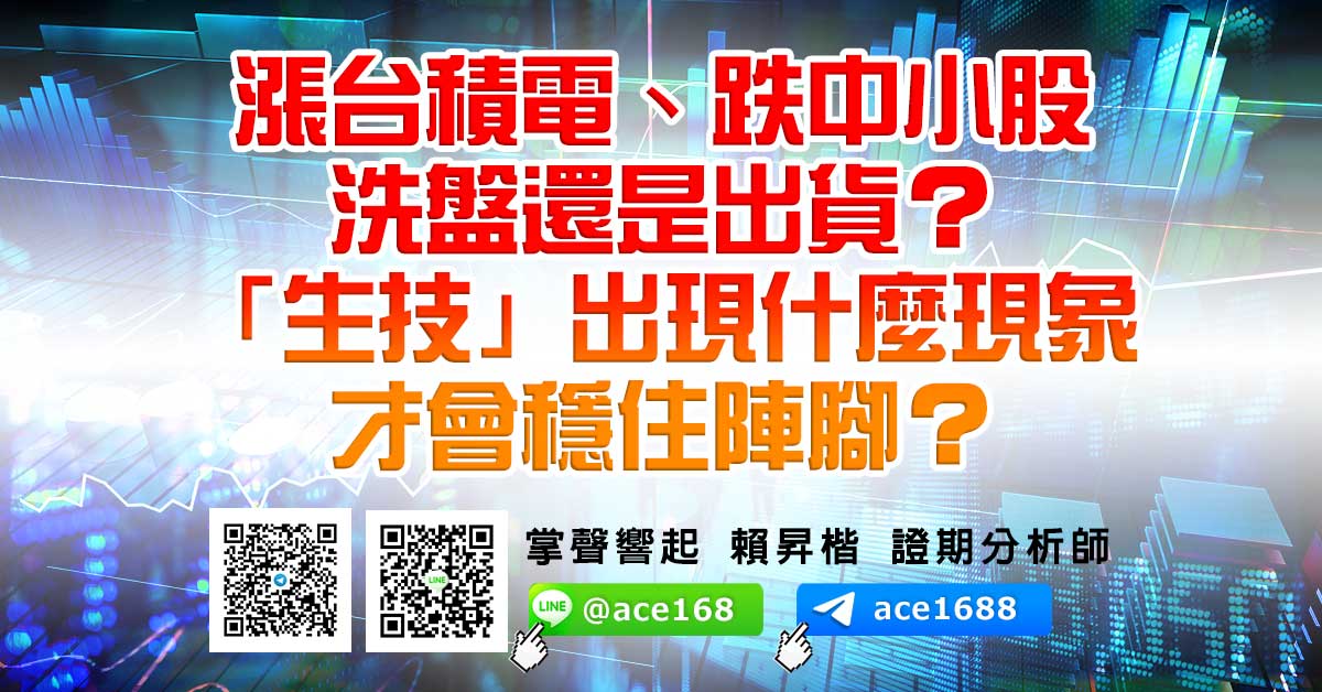漲台積電、跌中小股　洗盤還是出貨？ 「生技」出現什麼現象才會穩住陣腳？ (圖)