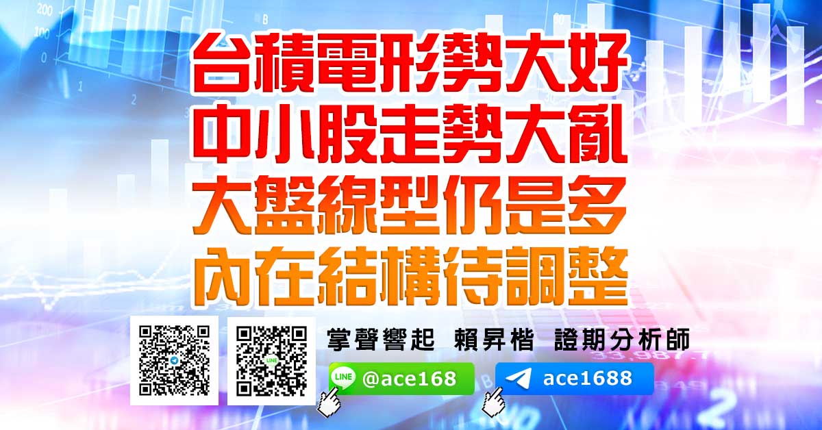 台積電形勢大好 中小股走勢大亂 大盤線型仍是多 內在結構待調整 (圖)