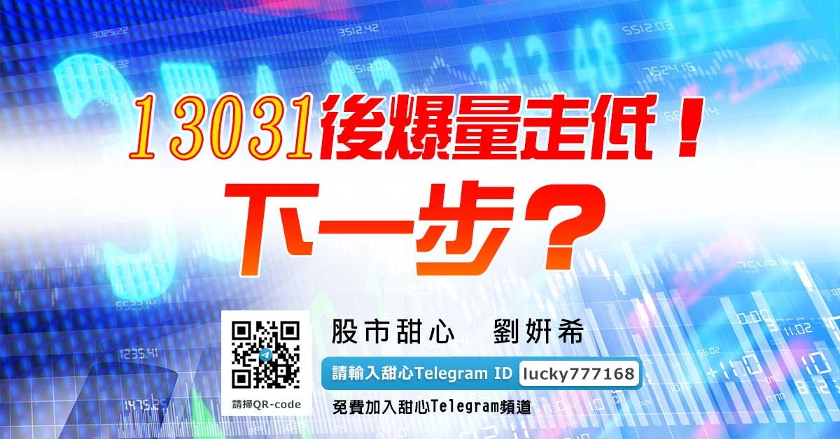 13031後爆量走低！下一步？