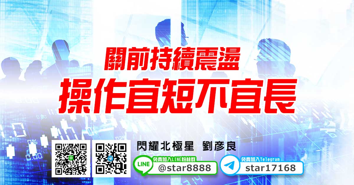 關前持續震盪，操作宜短不宜長
