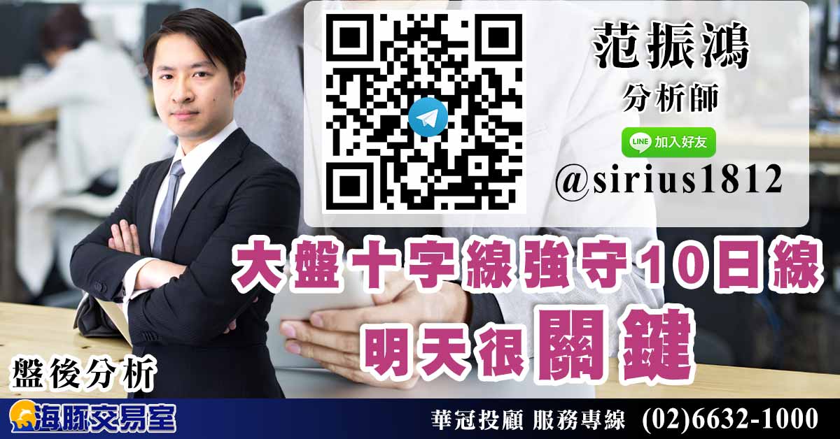 大盤十字線強守10日線 明天很關鍵 (圖)
