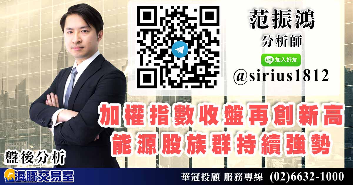 加權指數收盤再創新高 能源股族群持續強勢 (圖)