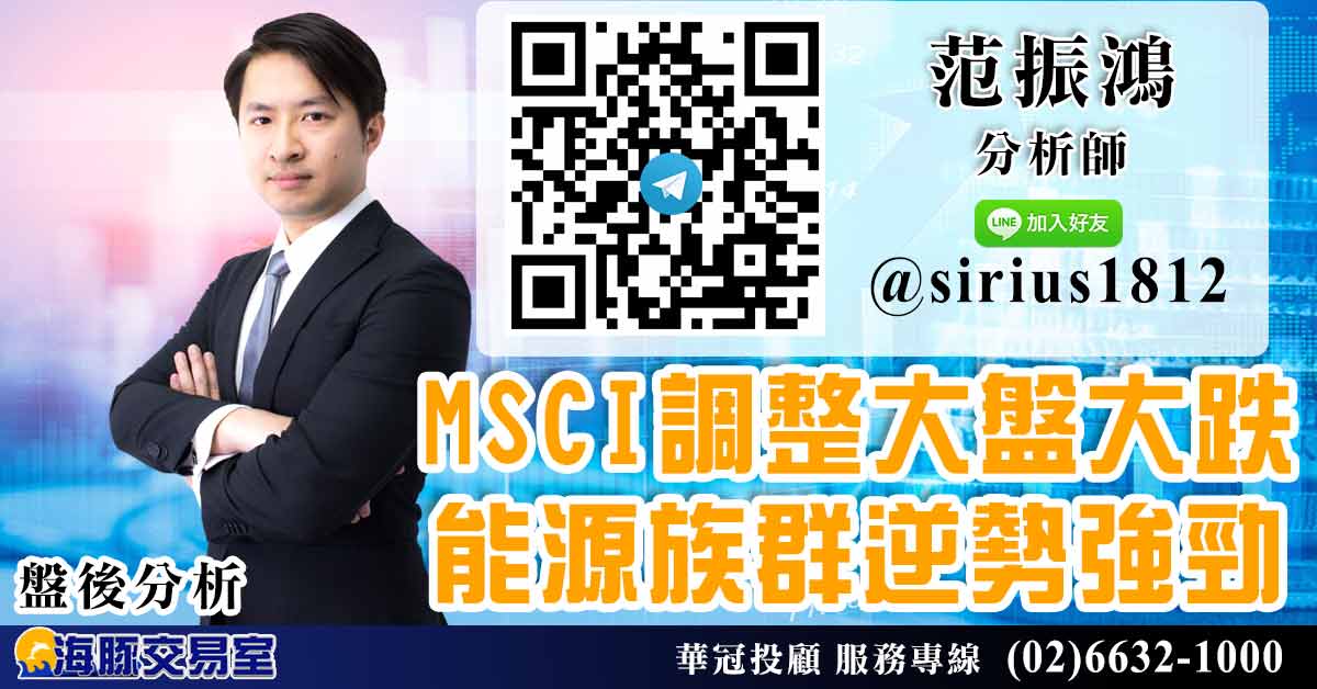 MSCI調整大盤大跌 能源族群逆勢強勁 (圖)
