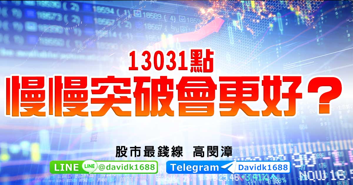 13031點，慢慢突破會更好？