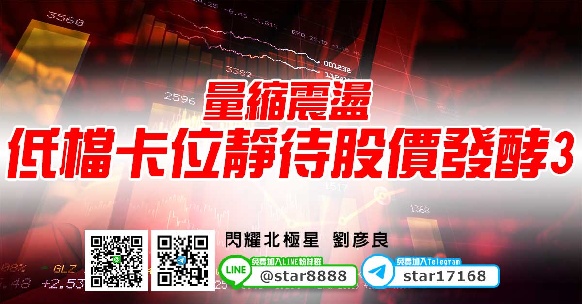 量縮震盪，低檔卡位靜待股價發酵