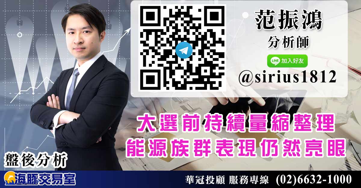 大選前持續量縮整理 能源族群表現仍然亮眼 (圖)
