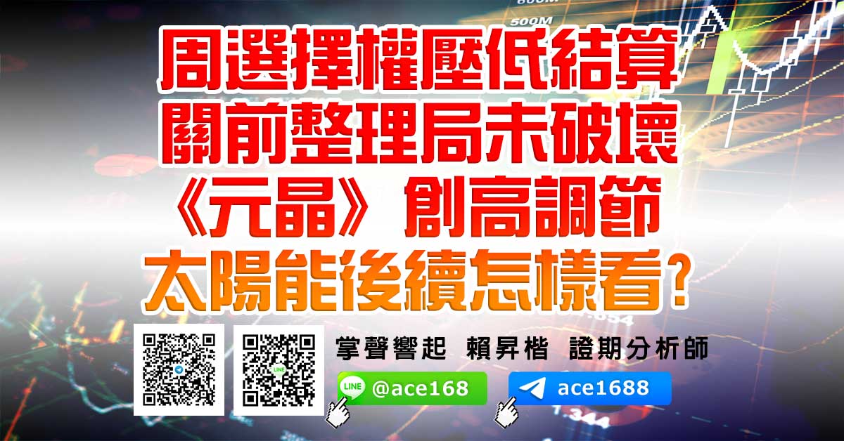 周選擇權壓低結算 關前整理局未破壞 《元晶》創高調節 太陽能後續怎樣看? (圖)