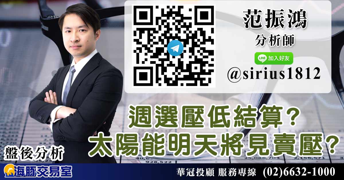 週選壓低結算? 太陽能明天將見賣壓? (圖)