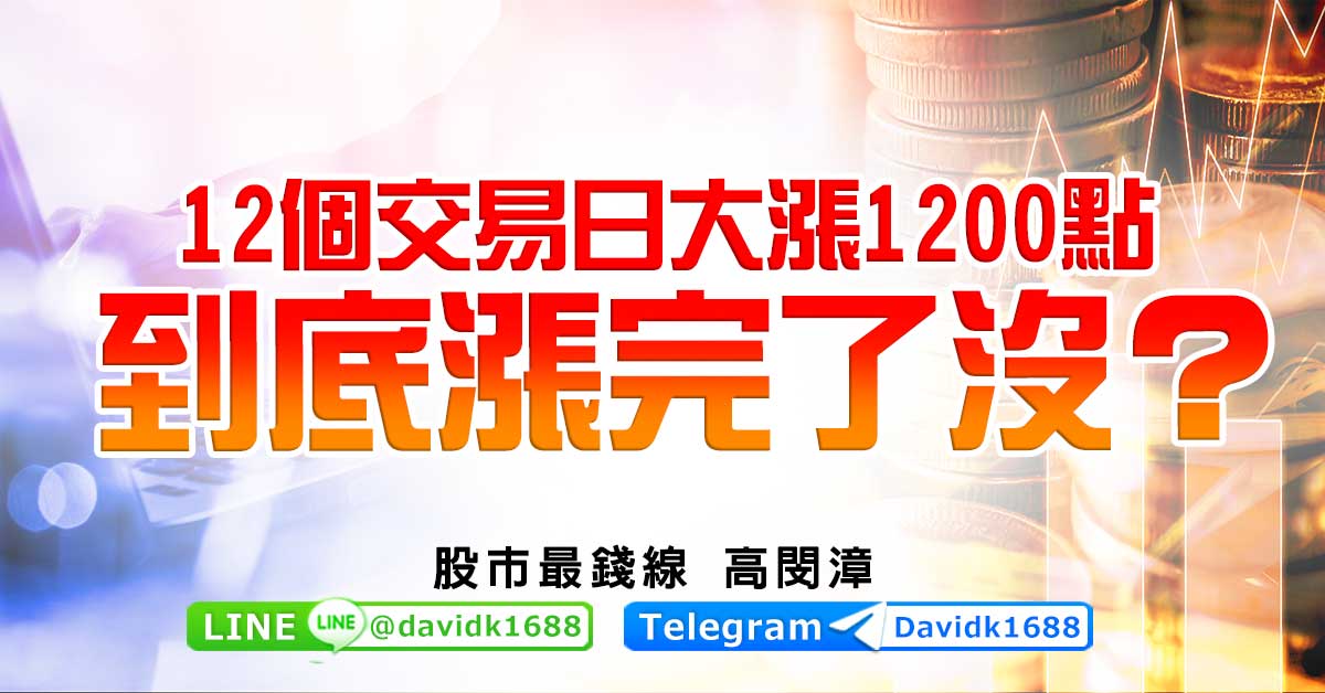 12個交易日大漲1200點，到底漲完了沒？