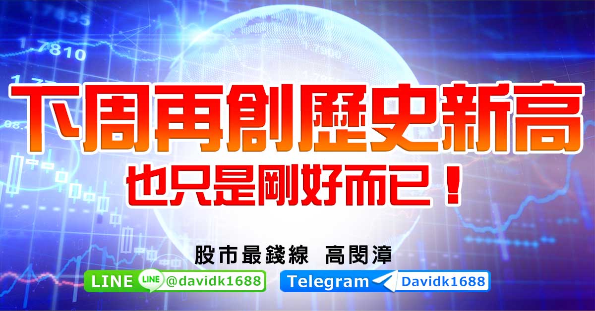 下周再創歷史新高也只是剛好而已！