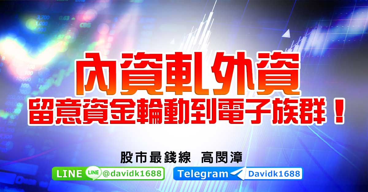 內資軋外資，留意資金輪動到電子族群！