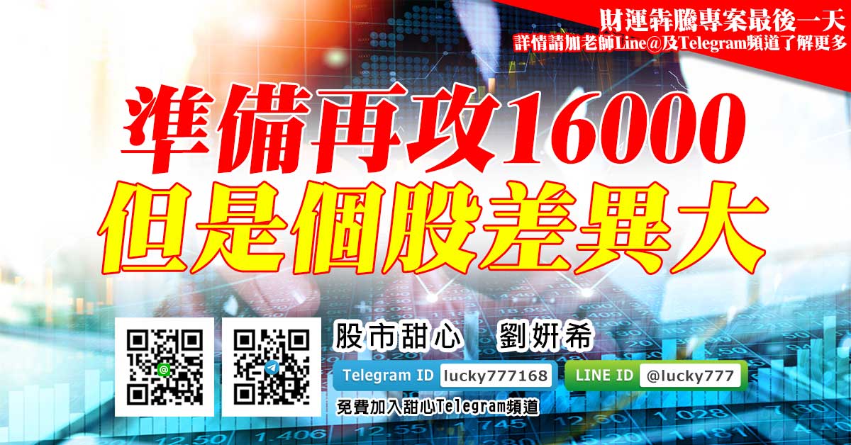 準備再攻16000 但是個股差異大