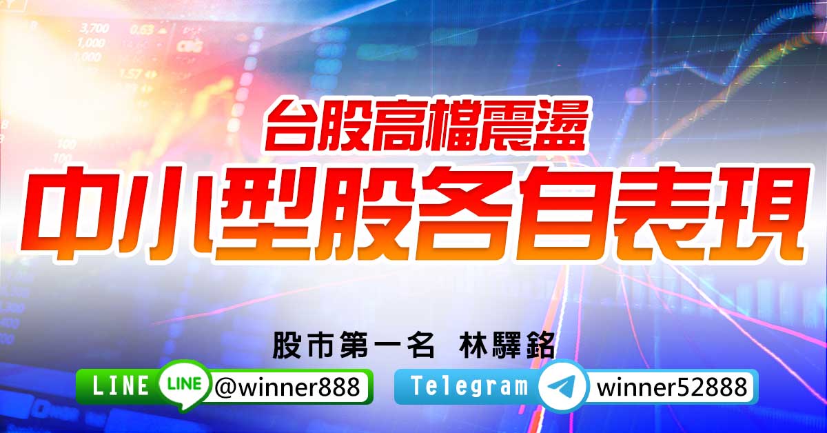 台股高檔震盪，中小型股各自表現