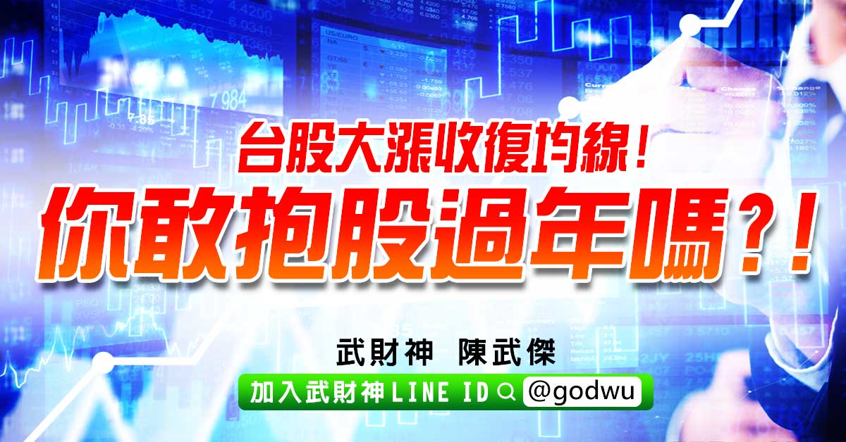 台股大漲收復均線!你敢抱股過年嗎?! (圖)