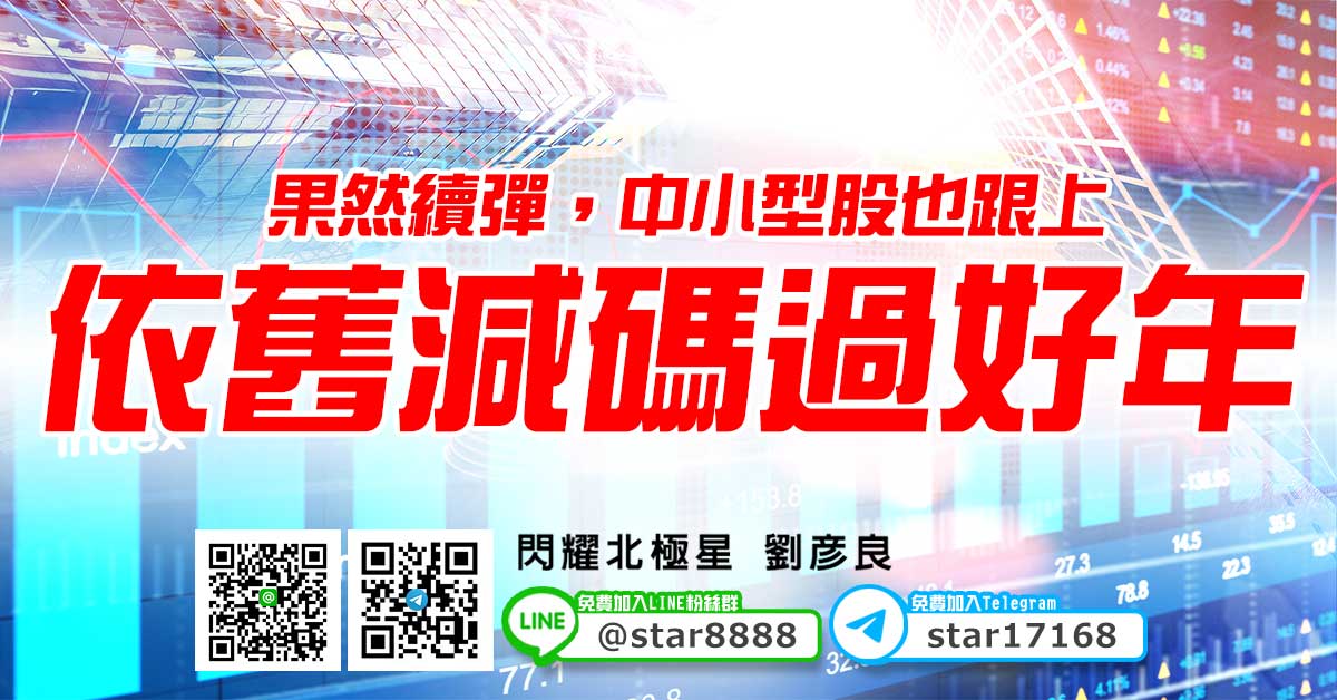 果然續彈，中小型股也跟上，依舊減碼過好年
