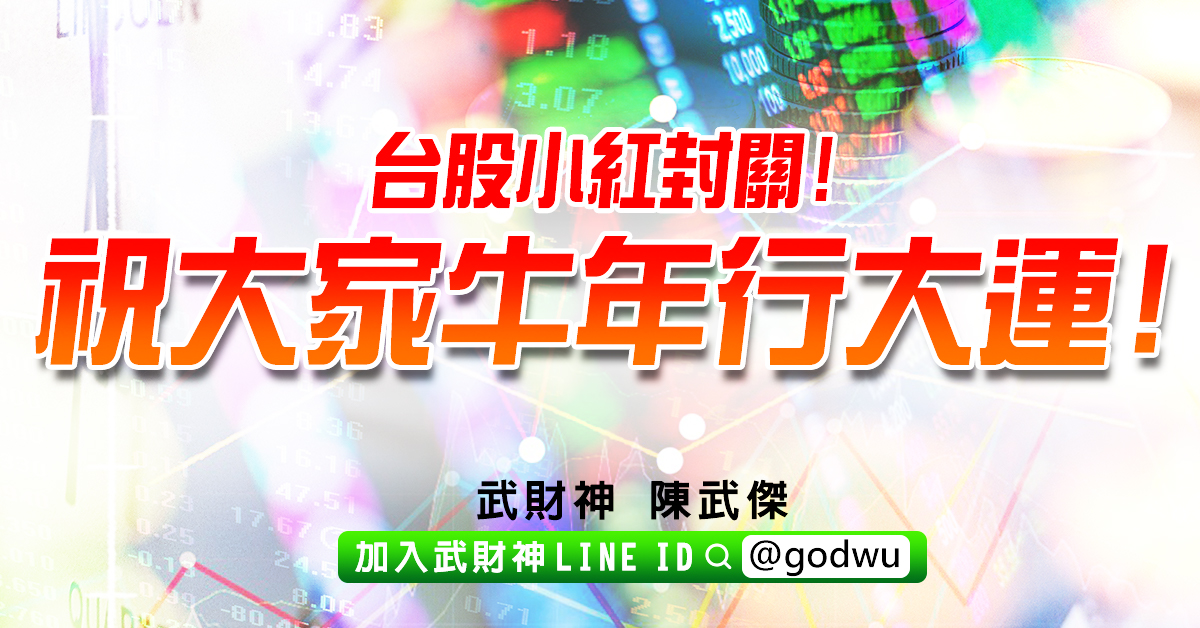 台股小紅封關!祝大家牛年行大運! (圖)