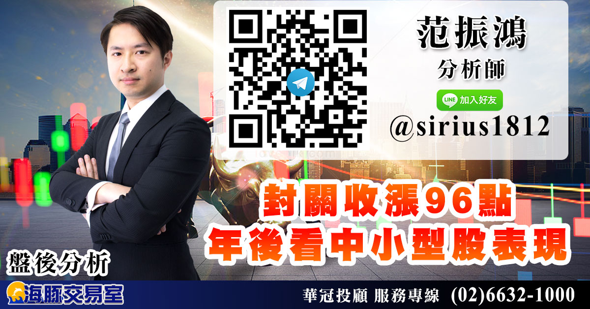 封關收漲96點 年後看中小型股表現 (圖)