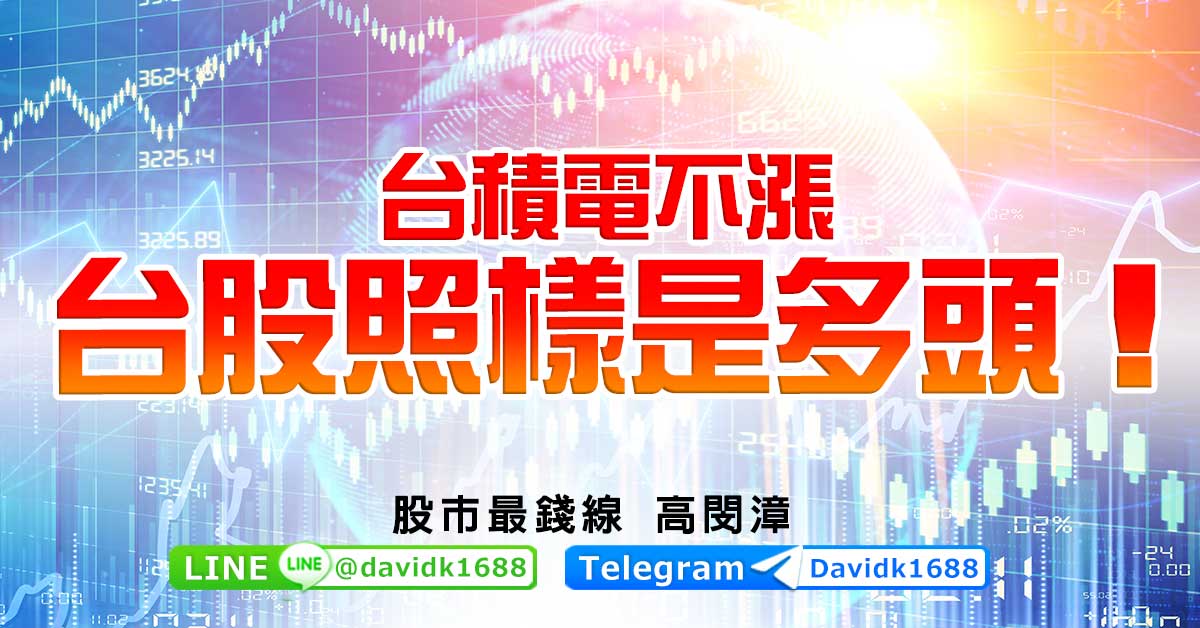 台積電不漲，台股照樣是多頭！