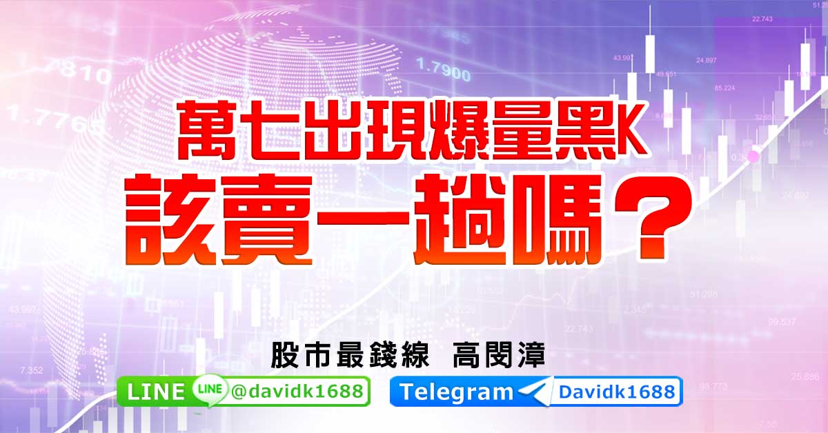 萬七出現爆量黑K，該賣一趟嗎？