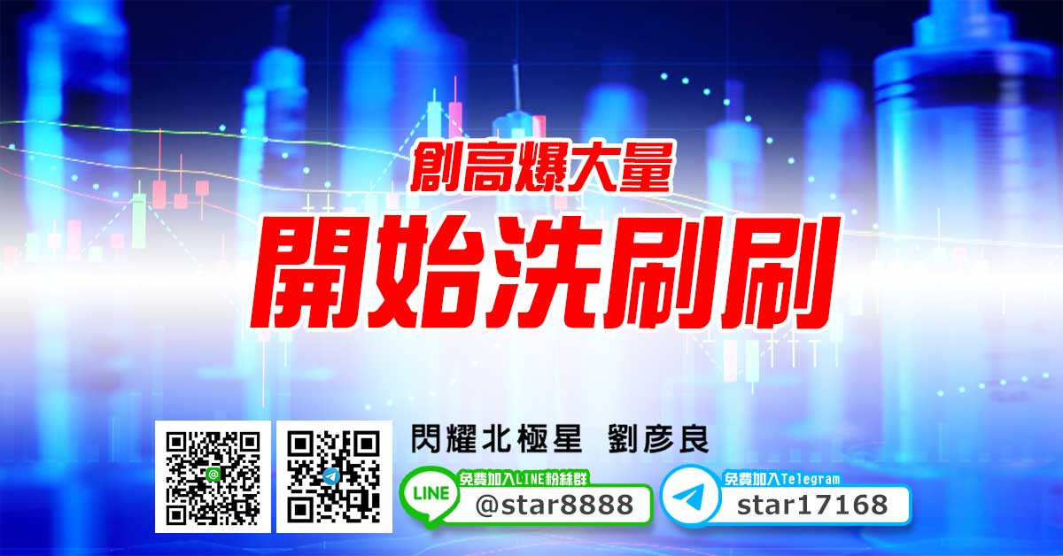 創高爆大量，開始洗刷刷