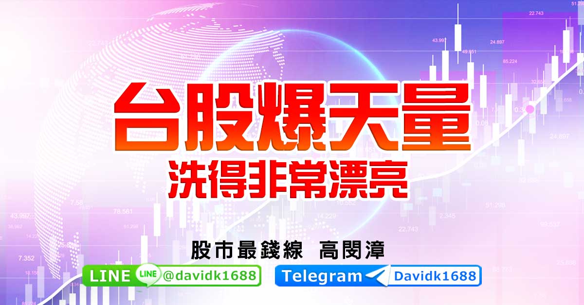 台股爆天量，洗得非常漂亮
