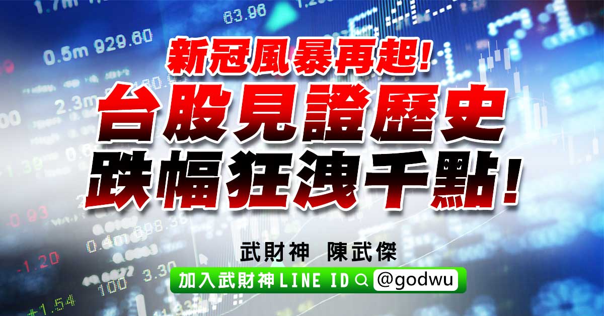 新冠風暴再起!台股見證歷史跌幅狂洩千點! (圖)