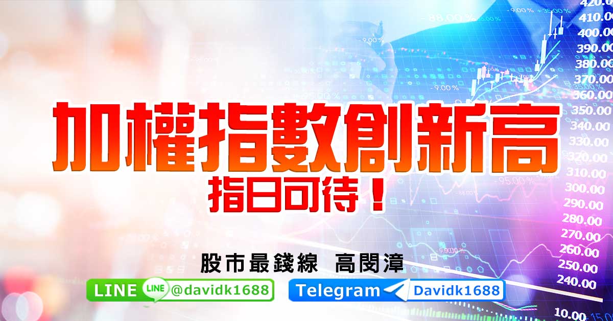 加權指數創新高，指日可待！