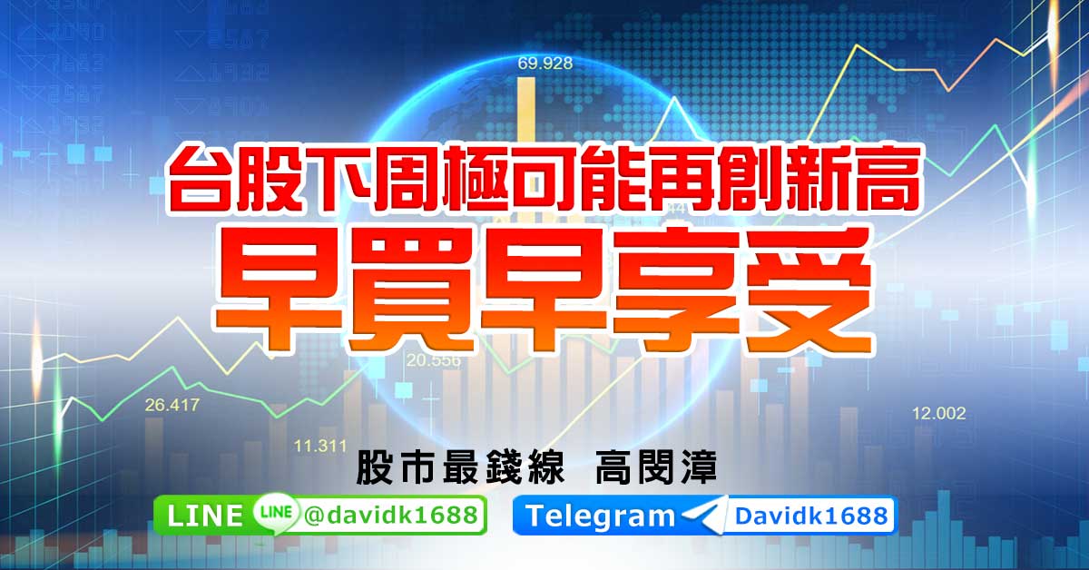 台股下周極可能再創新高，早買早享受