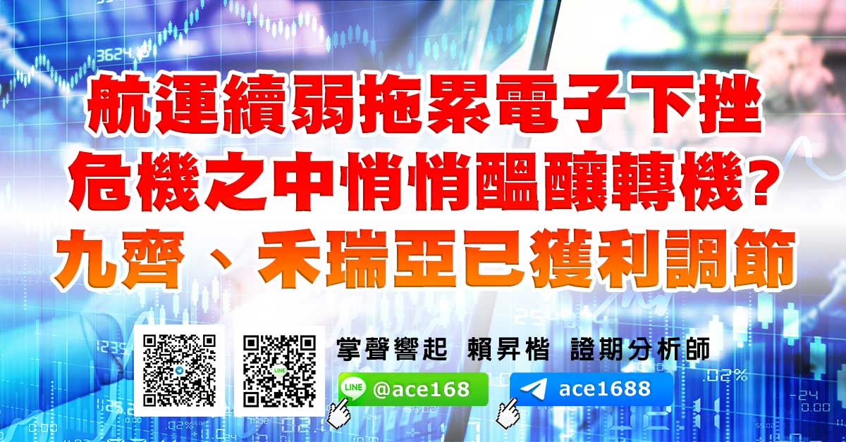 航運續弱拖累電子下挫 危機之中悄悄醞釀轉機? 九齊、禾瑞亞已獲利調節 (圖)