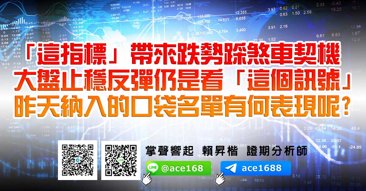「這指標」帶來跌勢踩煞車契機  大盤止穩反彈仍是看「這個訊號」 昨天納入的口袋名單有何表現呢? (圖)