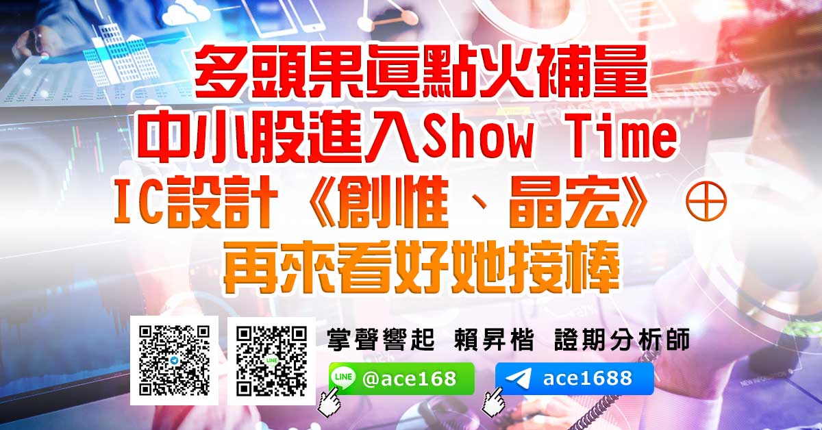 多頭果真點火補量 中小股進入Show Time  IC設計《創惟、晶宏》⊕ 再來看好她接棒 (圖)