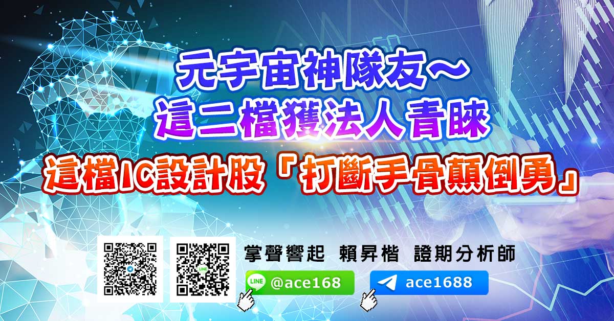 元宇宙神隊友~這二檔獲法人青睞 這檔IC設計股「打斷手骨顛倒勇」 (圖)