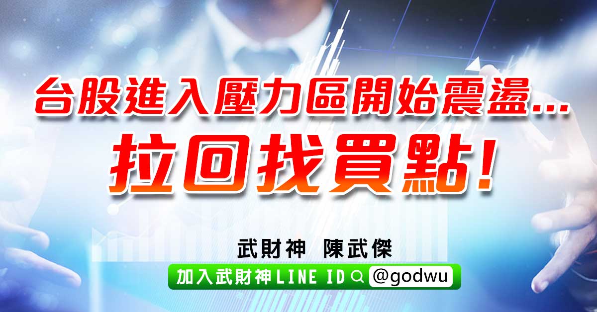 台股進入壓力區開始震盪...拉回找買點! (圖)