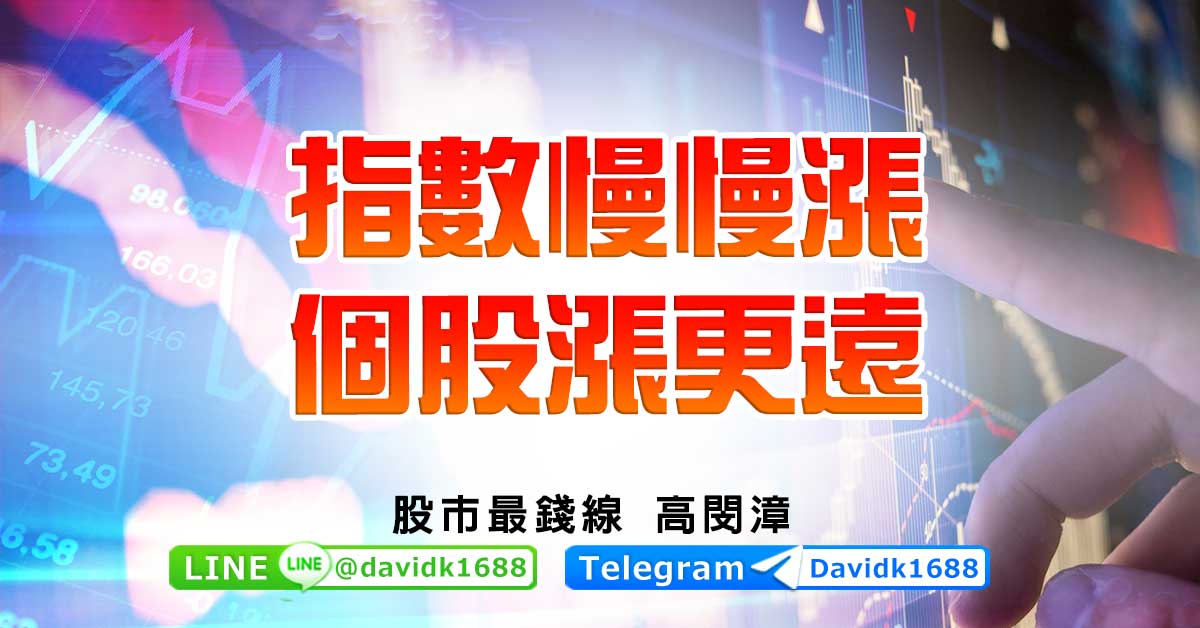 指數慢慢漲，個股漲更遠
