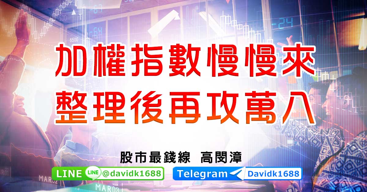 加權指數慢慢來，整理後再攻萬八