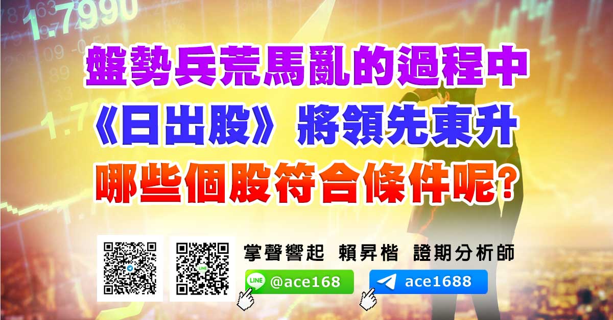 盤勢兵荒馬亂的過程中 《日出股》將領先東升 哪些個股符合條件呢? (圖)
