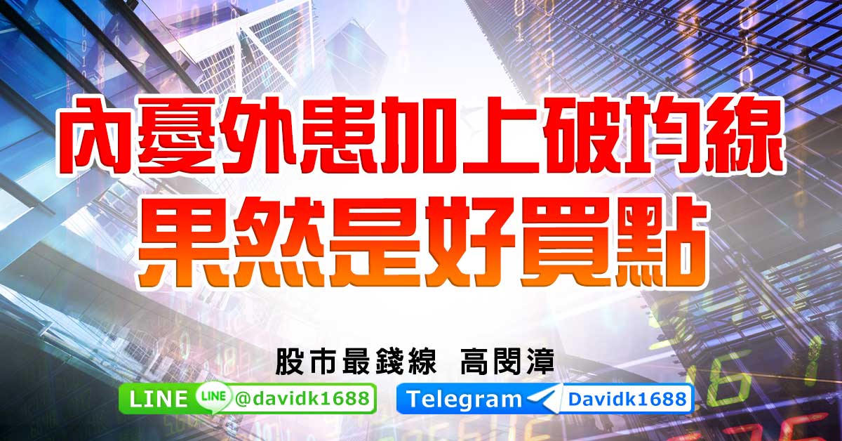 內憂外患加上破均線，果然是好買點