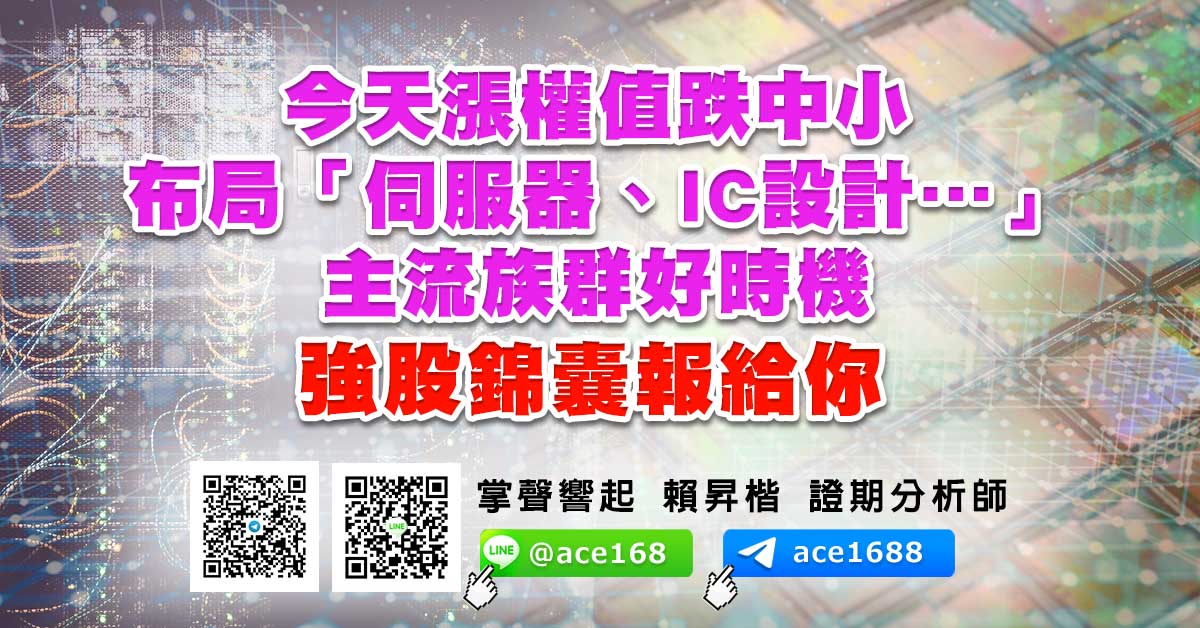 今天漲權值跌中小 布局「伺服器、IC設計…」主流族群好時機 強股錦囊報給你 (圖)