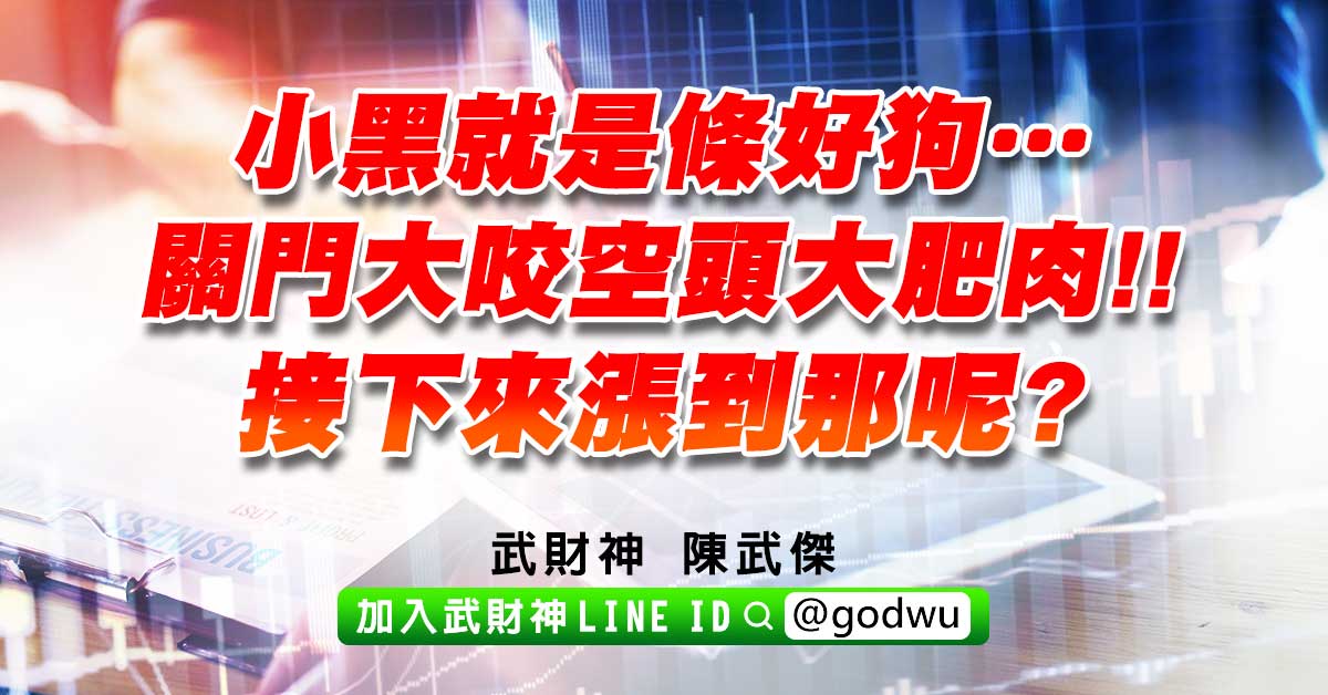 小黑就是條好狗…關門大咬空頭大肥肉!!接下來漲到那呢?! (圖)
