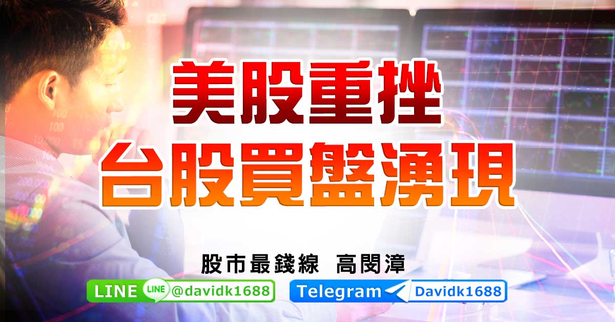 美股重挫，台股買盤湧現