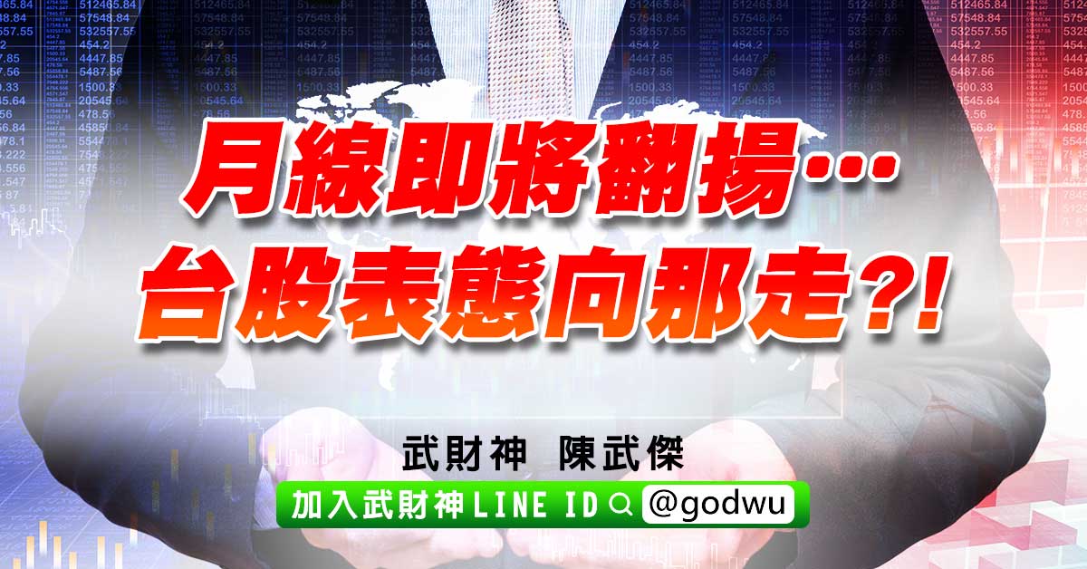 月線即將翻揚…台股表態向那走?! (圖)