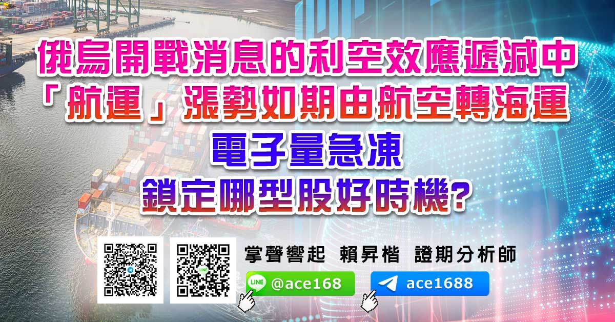 俄烏開戰消息的利空效應遞減中 「航運」漲勢如期由航空轉海運 電子量急凍 鎖定哪型股好時機? (圖)