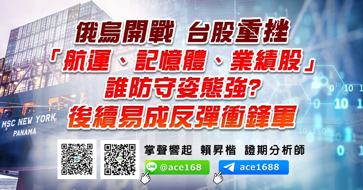 俄烏開戰 台股重挫 「航運、記憶體、業績股」誰防守姿態強? 後續易成反彈衝鋒軍 (圖)